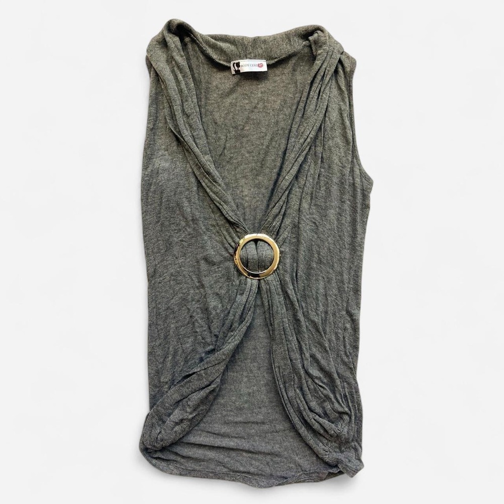 Y2K Body‎ Central Gray Halter Cinched Top